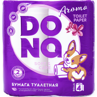 

Бумага туал."DONA AROMA"(белая,2сл,4р)