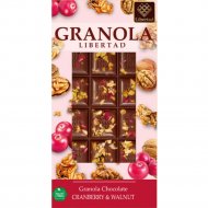 Шоколад молочный «Libertad» Granola, клюква и грецкий орех, 80 г