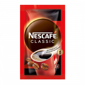 Кофе рас­тво­ри­мый пор­ци­он­ный «Nescafe» Classic, с до­бав­ле­ни­ем мо­ло­то­го, 2 г