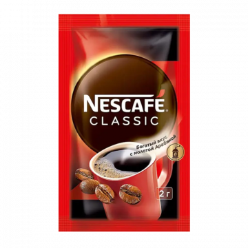 Кофе растворимый порционный «Nescafe» Classic, с добавлением молотого, 2 г