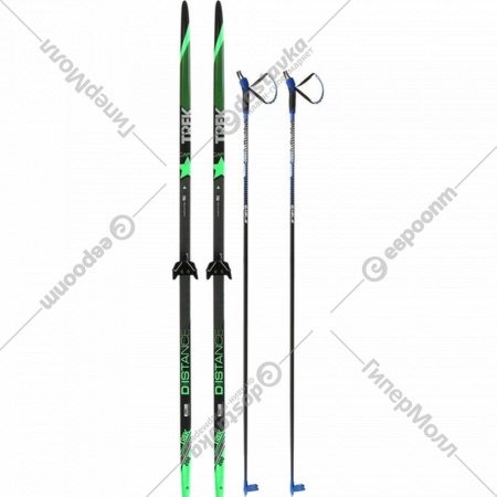 Комплект беговых лыж «STC» 0075 200/160, зеленый
