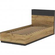 Кровать «Интерлиния» Loft, LT-K90, антрацит/дуб золотой