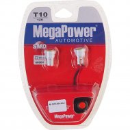 Автомобильная лампа «MegaPower» T10W, Cob 1 Smd Chips White, M-10514W-2блт, 2 шт