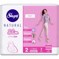 Прокладки женские гигиенические «Sleepy Natural» Slim Extra Thin Long, 7 шт