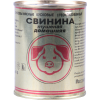 

Конс.мясн."СВИНИНА ТУШ.ДОМАШНЯЯ" 338 г