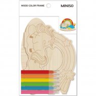 Раскраска по дереву «Miniso» 2011887611102, 16, 3х11, 6 см, кит