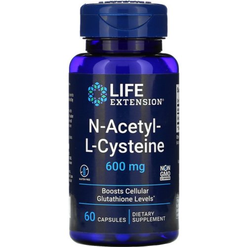 БАД «Life Extension» N-Acetyl-L-Cysteine, 600 мг, 60 капсул