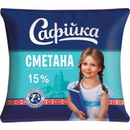 Сметана «Сафiйка» 15%, 400 г