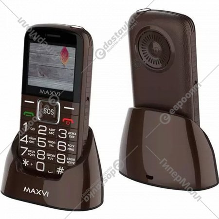 Мобильный телефон «Maxvi» B5ds, коричневый