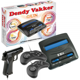 Иг­ро­вая при­став­ка «Dendy»Vakker 300 игр + све­то­вой пи­сто­лет 