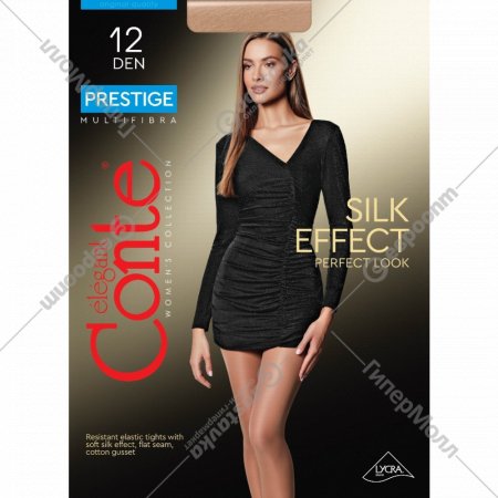 Колготки женские «Conte» Prestige, 12 den, размер 2, bronz