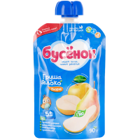 

Пюре "БУСЕНОК" (груша-яблоко) 90г