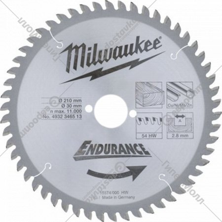 Пильный диск «Milwaukee» для циркулярных пил, 4932346513