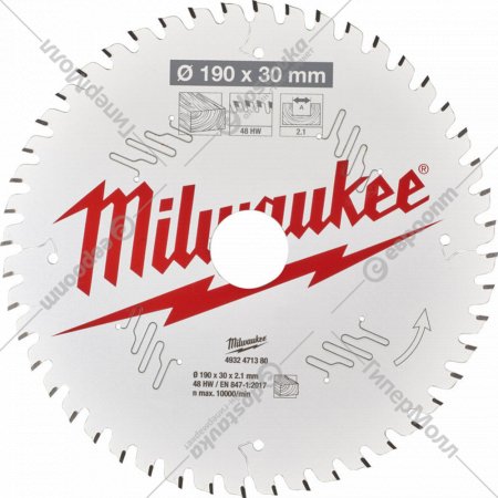 Пильный диск «Milwaukee» для циркулярных пил, 4932471380
