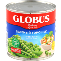 

Горошек зеленый "ГЛОБУС"(ж/б) 400г