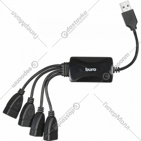 Разветвитель «Buro» BU-HUB4-0.5R-U2.0