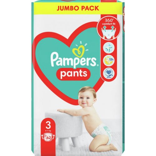 Подгузники «Pampers» Pants , Jumbo,6-11 кг ,62шт