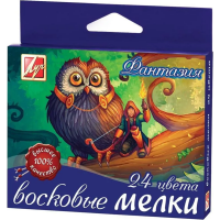 

Мелки воск."ФАНТАЗИЯ"(мас.осн.круг,24цв)