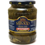Огурчики маринованные «Mikado» с вишневым листом, 680 г