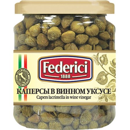 Каперсы консервированные Federici в винном уксусе, 210 г