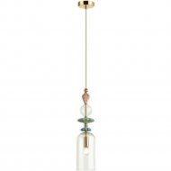 Подвесной светильник «Odeon Light» Bizet, Classic ODL_EX22 67, 4855/1, золото/разноцветный/керамика/стекло