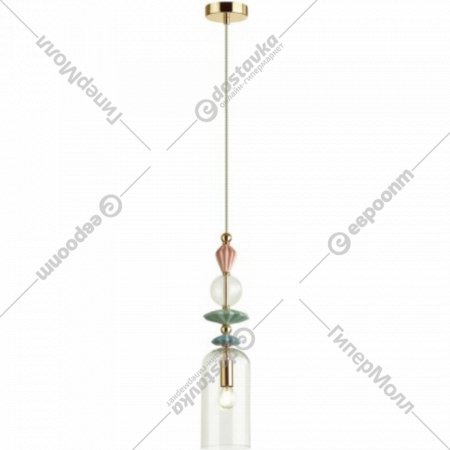 Подвесной светильник «Odeon Light» Bizet, Classic ODL_EX22 67, 4855/1, золото/разноцветный/керамика/стекло