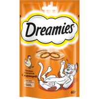 

Лакомство"DREAMIES"(для кошек,курица)60г