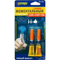 

Клей "СЕКУНДА" моментальный+клей-гель 3г