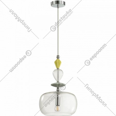 Подвесной светильник «Odeon Light» Bizet, Classic ODL_EX22 71, 4893/1A, золото/разноцветный/керамика/стекло