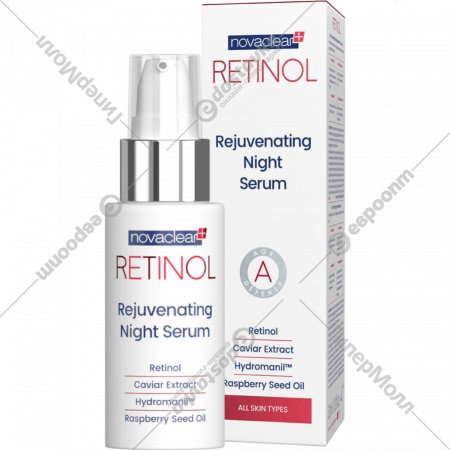Сыворотка для лица «NovaClear» Retinol, ночная омолаживающая с ретинолом, 30 мл