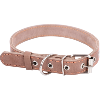 

Ошейник кожаный (ш.25,обх.43-55)бежевый