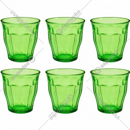 Набор стаканов «Duralex» Picardie Green, 1027019, 6х310 мл