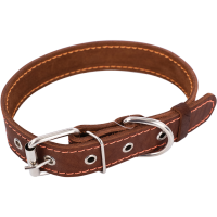 

Ошейник кожаный (ш.30,обх.40-55)коричн