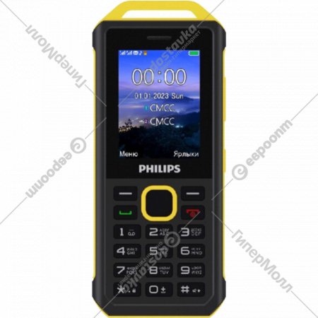 Мобильный телефон «Philips» Xenium E2317, CTE2317YL/00, желтый/черный