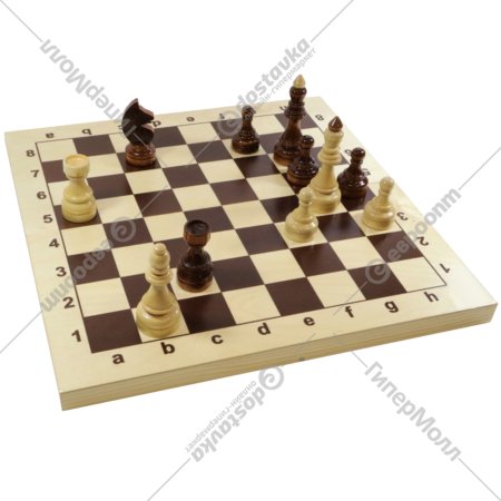 Шахматы деревянные «Гроссмейстерские» в деревянной коробке.