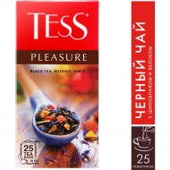 Чай чёрный «Tess» Pleasure шиповник и яблоко, 25 пакетиков.