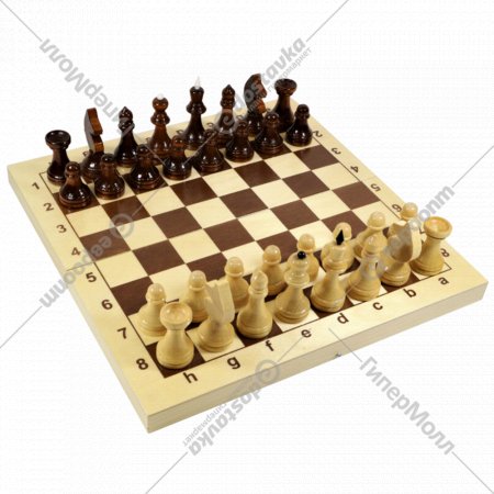 Шахматы деревянные «Десятое королевство» в деревянной коробке.