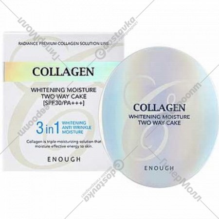 Пудра «Enough» Collagen Whitening moisture twoway cake, #21, 652103, 13 г