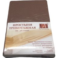 Простыня «AlViTek» Трикотажная на резинке, ПТР-МОК-090, мокко, 90x200 см