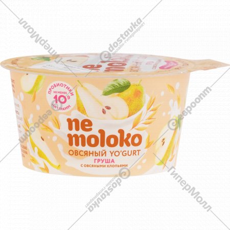 Йогурт овсяный «Nemoloko» груша-хлопья, 130 г
