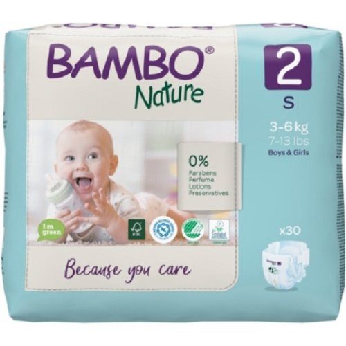 Подгузники «Bambo» Nature, р. 2, 3-6 кг, 30 шт