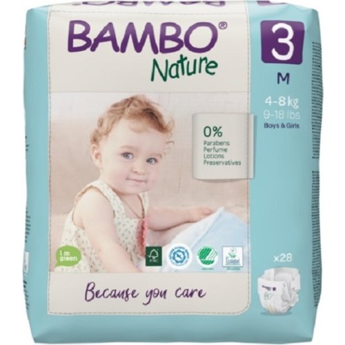 Подгузники «Bambo» Nature, р. 3, 4-8 кг, 28 шт