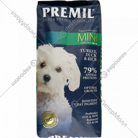 Корм для щенков «Premil» Mini Super Premium, 15 кг