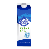 

Кефир"МИНСКАЯ МАРКА"(1.5%,пюр-пак.)900г