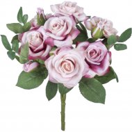 Искусственный букет «Faktor» Роза, QA055-02, розовый, 36 см, 10 цветков