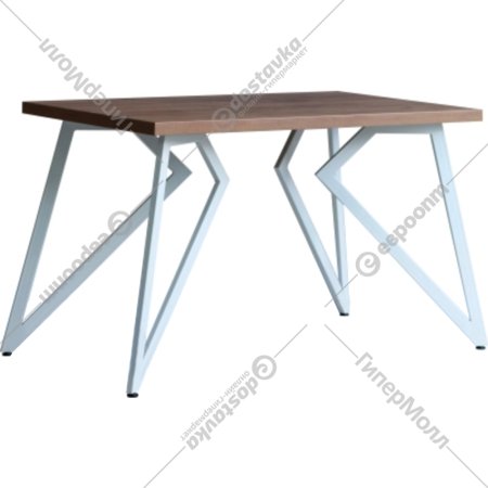 Обеденный стол «Millwood» Женева, ЛДСП дуб табачный крафт/металлокаркас белый, 160х80х75 см