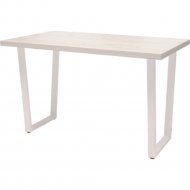 Обеденный стол «Millwood» Уэльс, ЛДСП дуб белый крафт/металлокаркас белый, 130х80х75 см