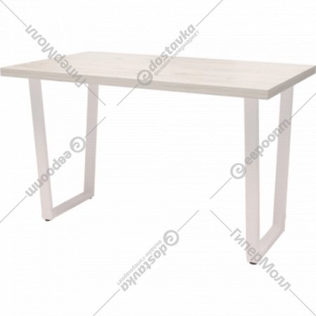 Обеденный стол «Millwood» Уэльс, ЛДСП дуб белый крафт/металлокаркас белый, 130х80х75 см