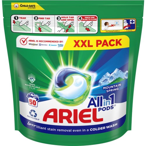 Капсулы для стирки «Ariel» Mountain Spring, 50 шт
