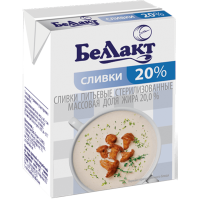 

Сливки пит.стер.20% т/пак Беллакт,200г